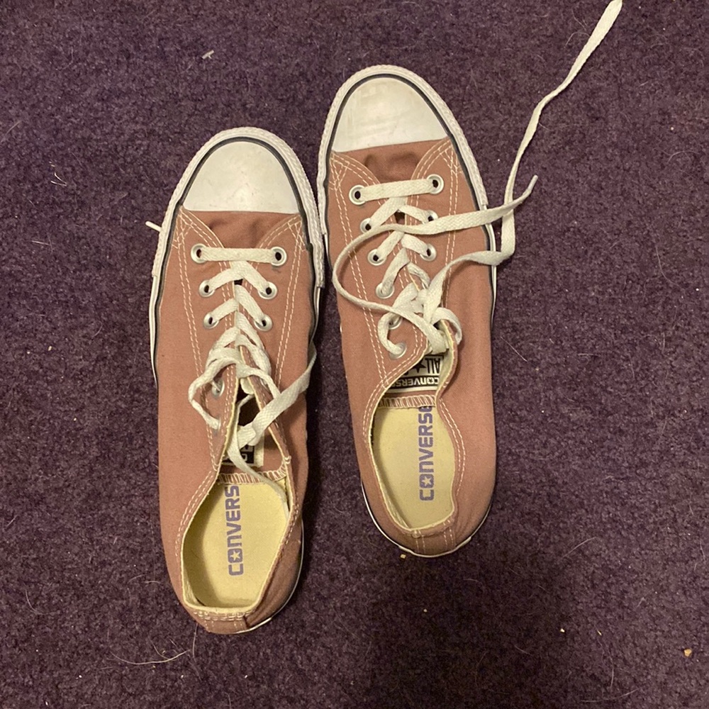 Converse size 9 red and mauve